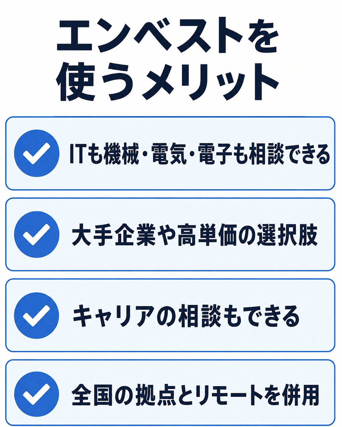 エンベストを利用するメリットを4つに整理した自作図解